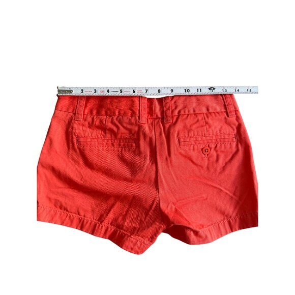 J CREW 100% Cotton Orange Broken In Chino Shorts Size 00 - Picture 4 of 7